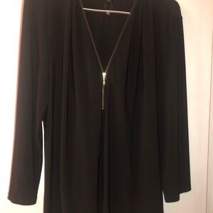 Robert Rodriguez Black Zip-Front Duster Jacket